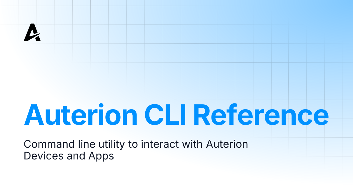 Auterion CLI Reference | Auterion Documentation