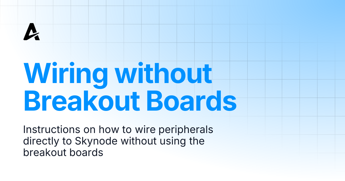 Wiring without Breakout Boards | Auterion Documentation