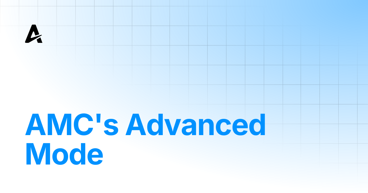AMC's Advanced Mode | Auterion Documentation