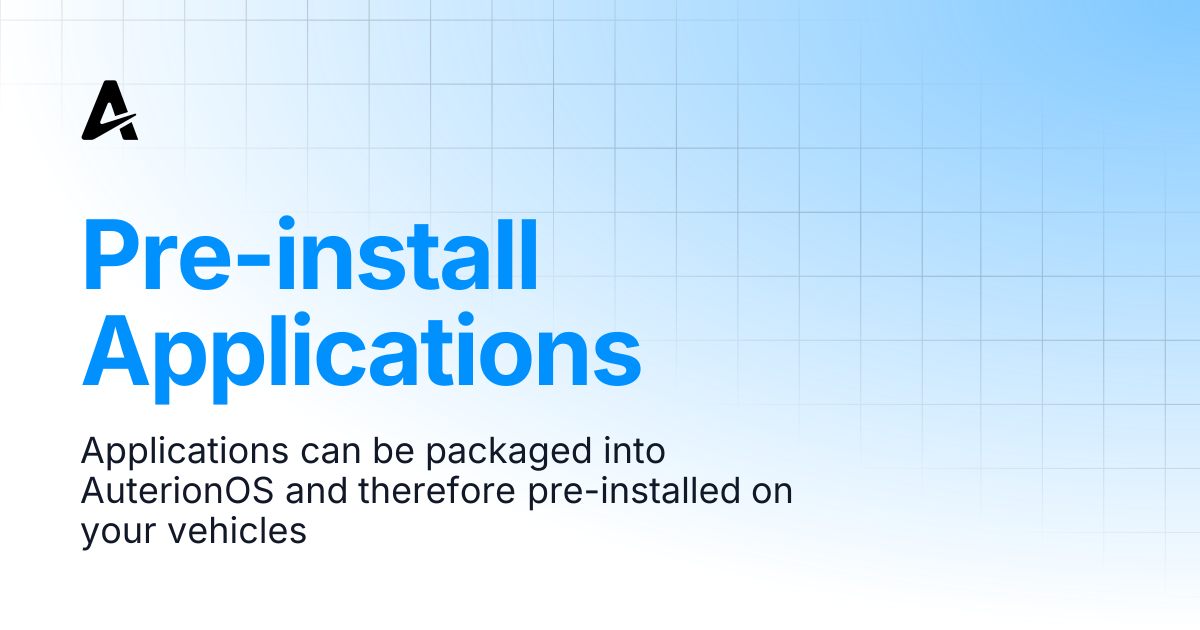 Pre-install Applications | Auterion Documentation