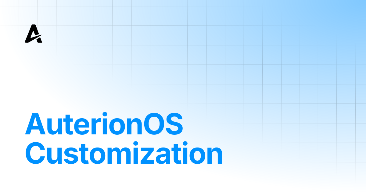 AuterionOS Customization | Auterion Documentation
