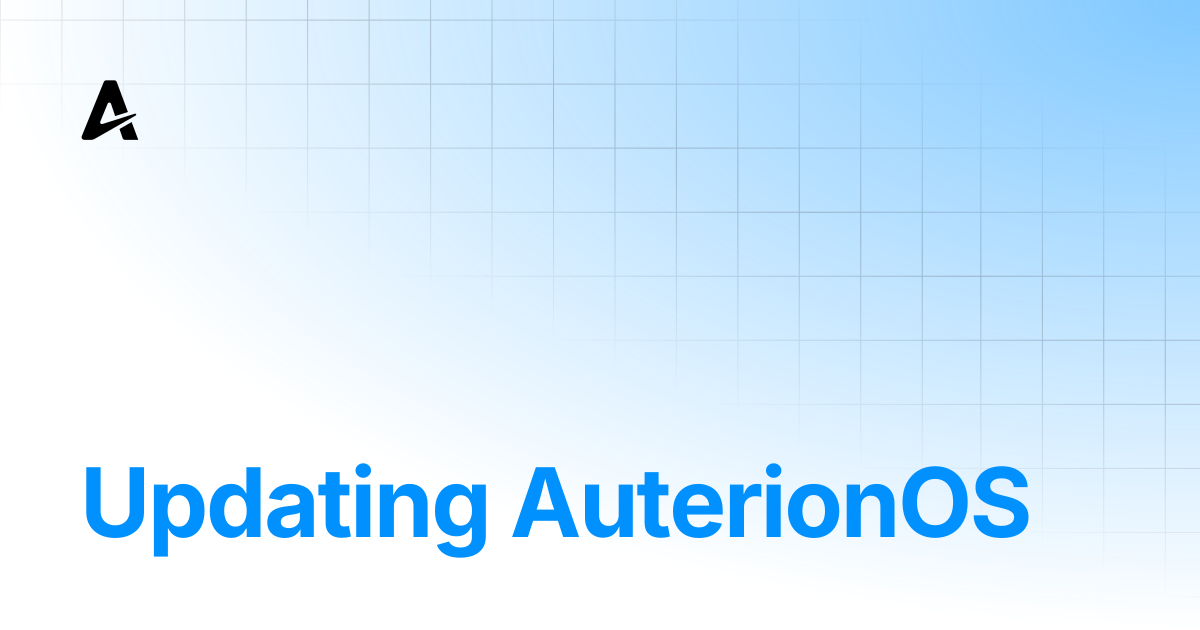 Updating AuterionOS | Auterion Documentation