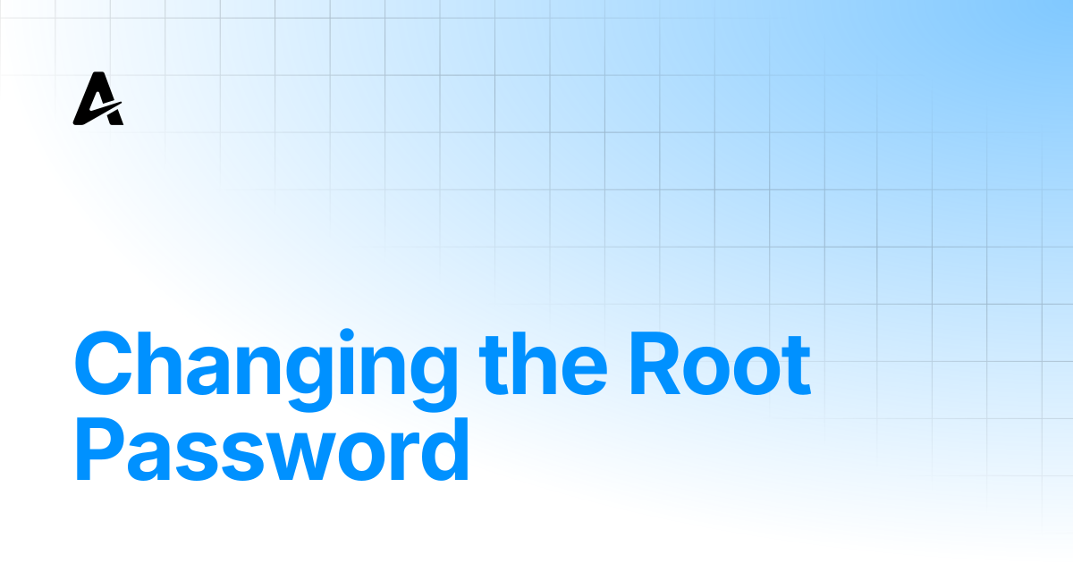 Changing the Root Password | Auterion Documentation