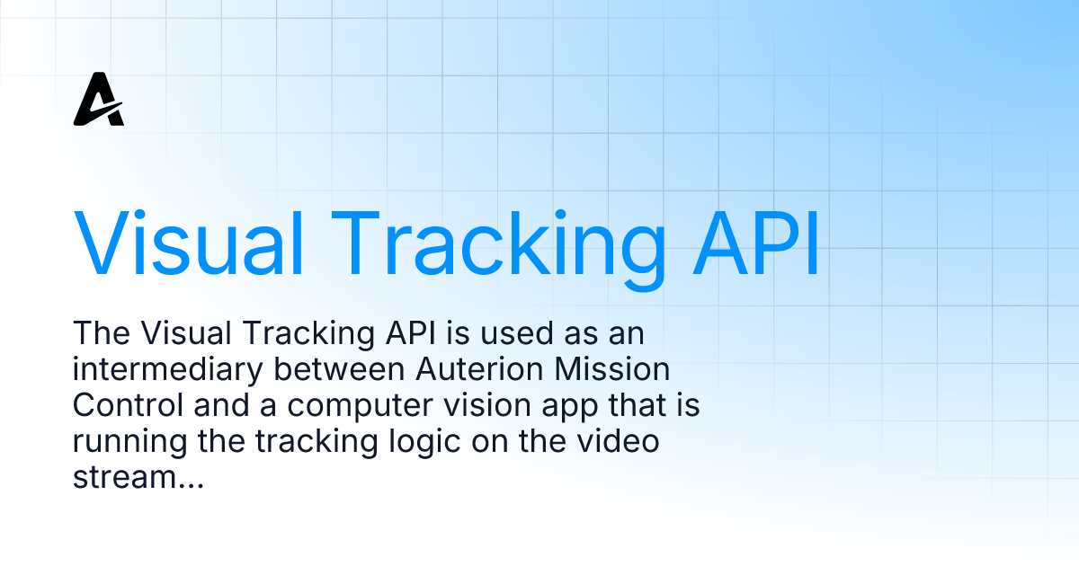 Visual Tracking API | Auterion Documentation