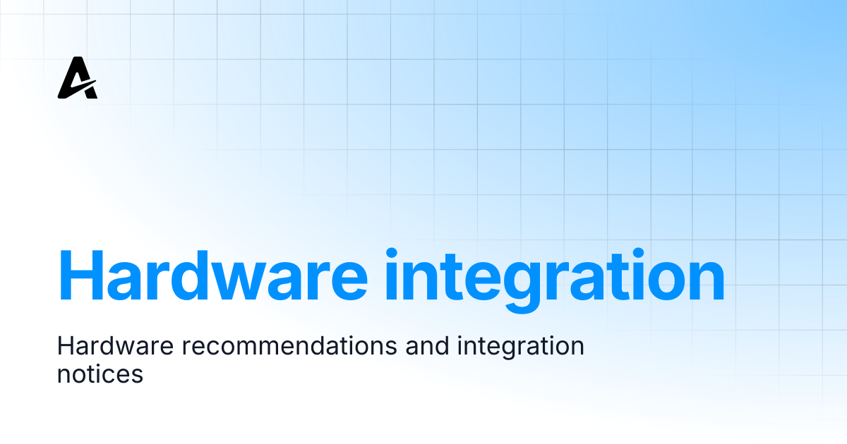 Hardware integration | Auterion Documentation