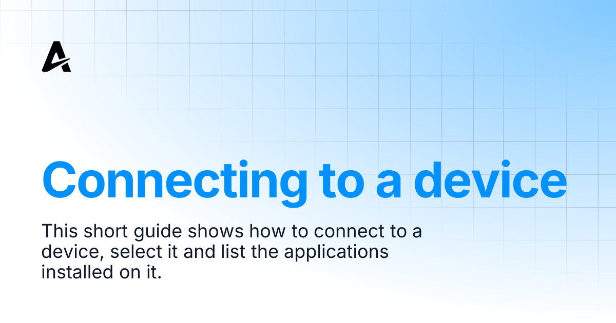Connecting to a device | Auterion Documentation