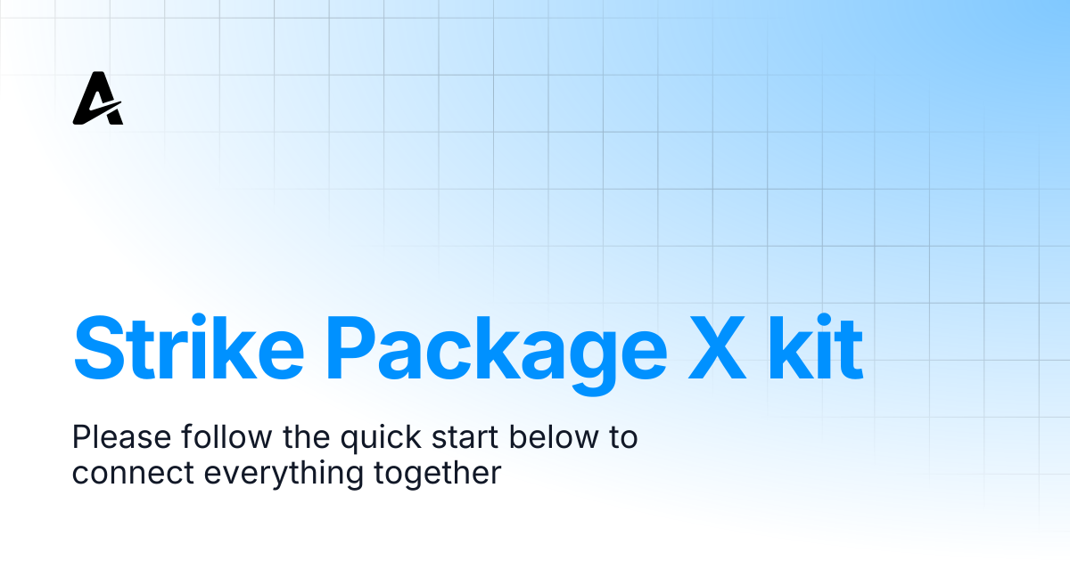 Strike Package X kit | Auterion Documentation