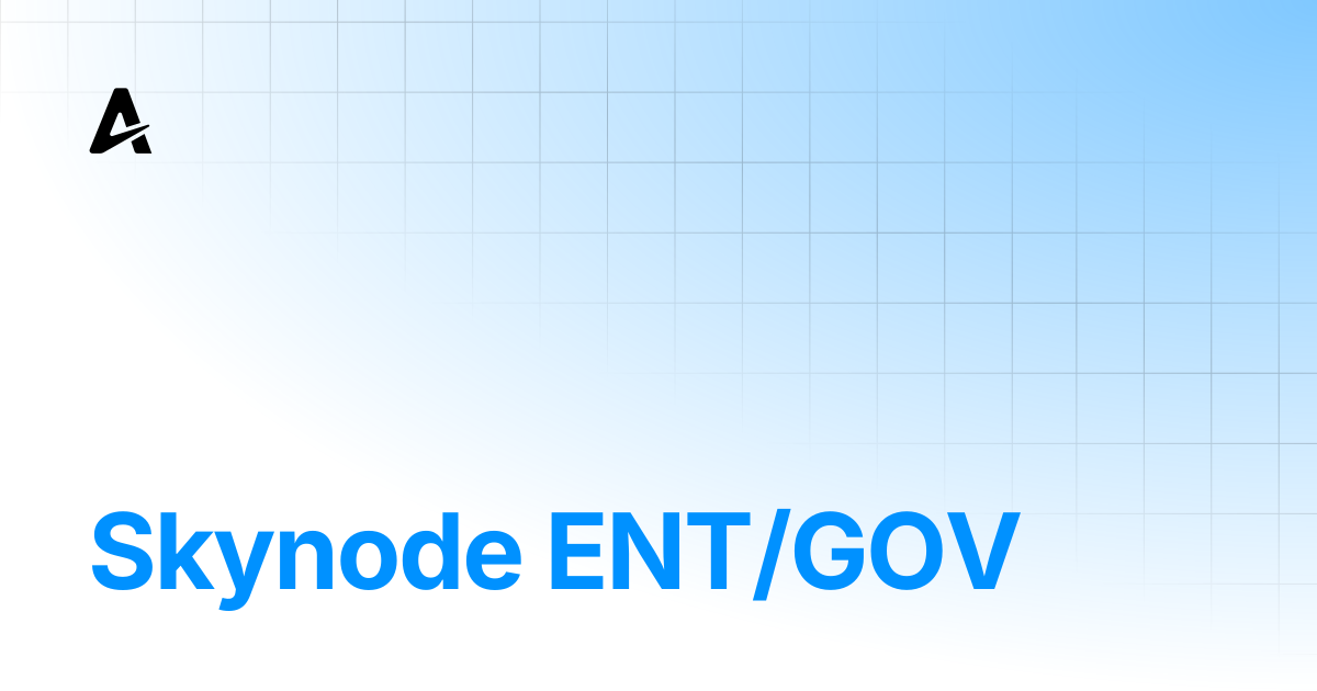 Skynode ENT/GOV | Auterion Documentation