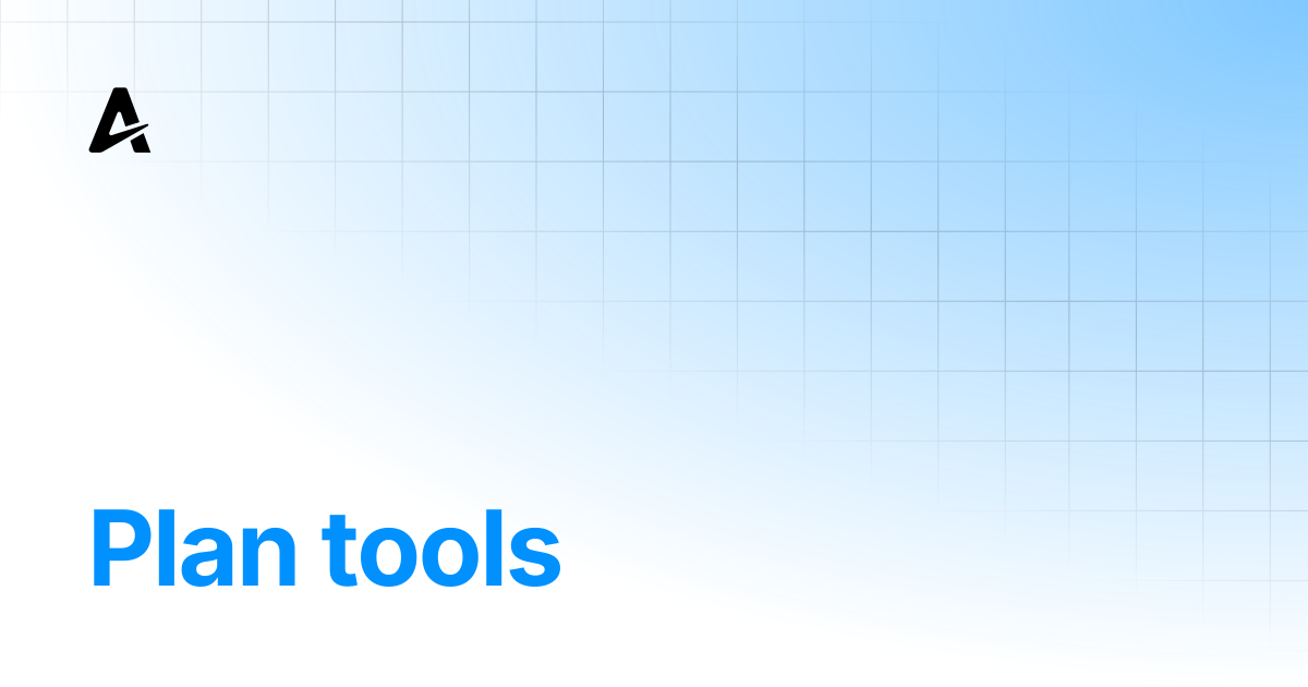 Plan tools | Auterion Documentation