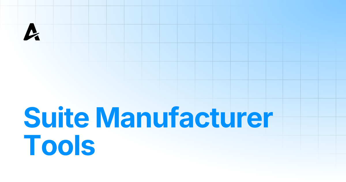 Suite Manufacturer Tools | Auterion Documentation